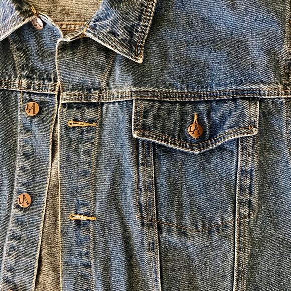 L.A. Blues Jeans 100% Cotton Classic Denim Jean Jacket Large - Picture 3 of 7
